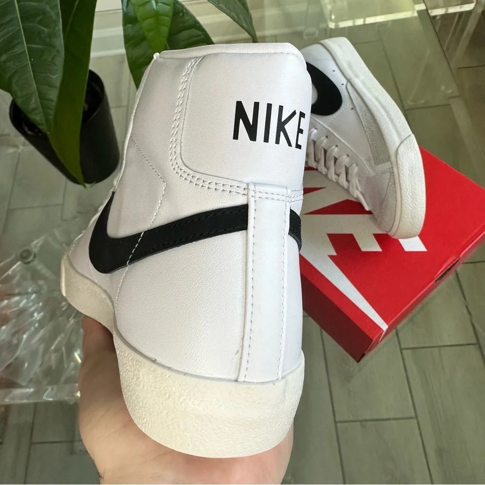 NIKE BLAZER MID WHITE BLACK - Picture 3 of 3